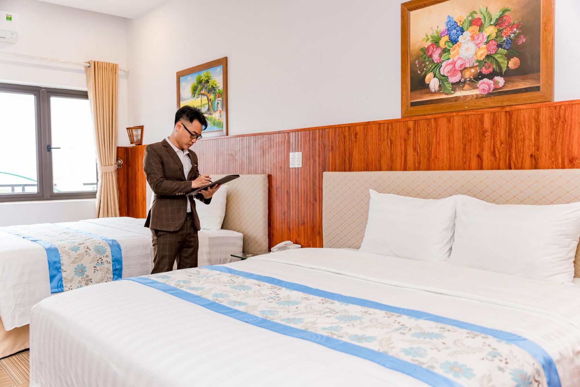 Binh An Nhien Hotel Duong Thanh Bagian luar foto