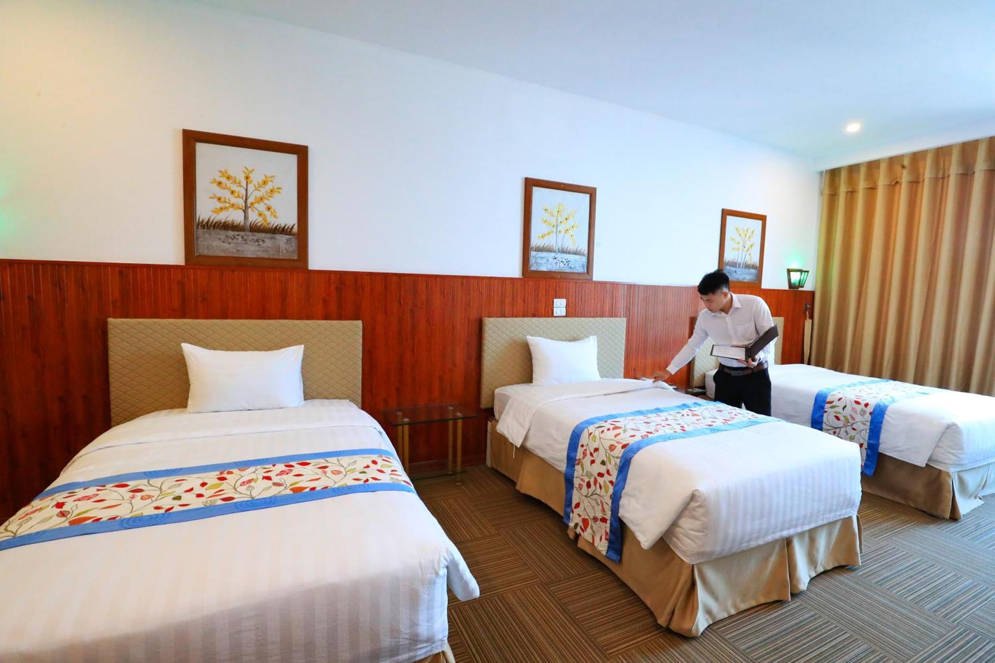 Binh An Nhien Hotel Duong Thanh Bagian luar foto